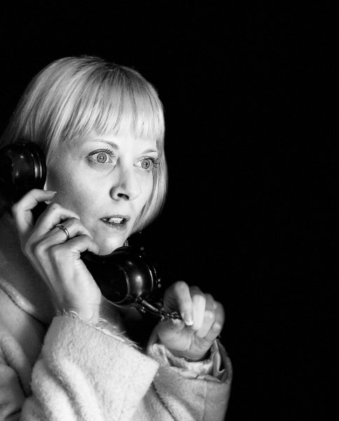 Camilla Roman on the phone